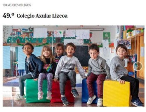 Axular Lizeoa, mejor centro escolar de Gipuzkoa, según el diario El Mundo
